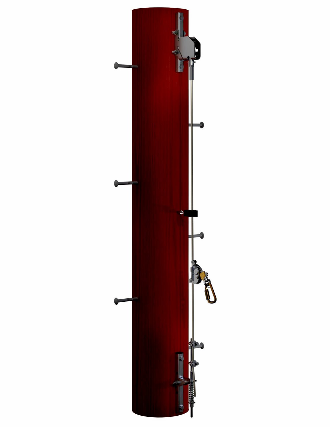7100261159 - 3M DBI-SALA Lad-Saf Cable Vertical Safety System Bracketry For Wood Pole 6116635, 2 User, Galvanized Steel