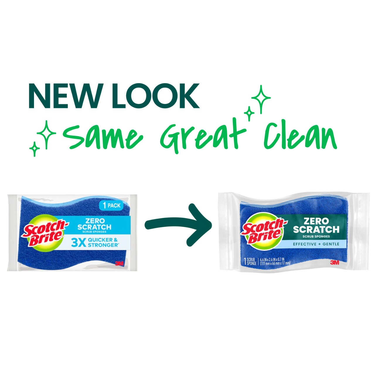 7100332657 - Scotch-Brite Zero Scratch Scrub Sponge 529-5, 9 each/pack, 5 packs/case