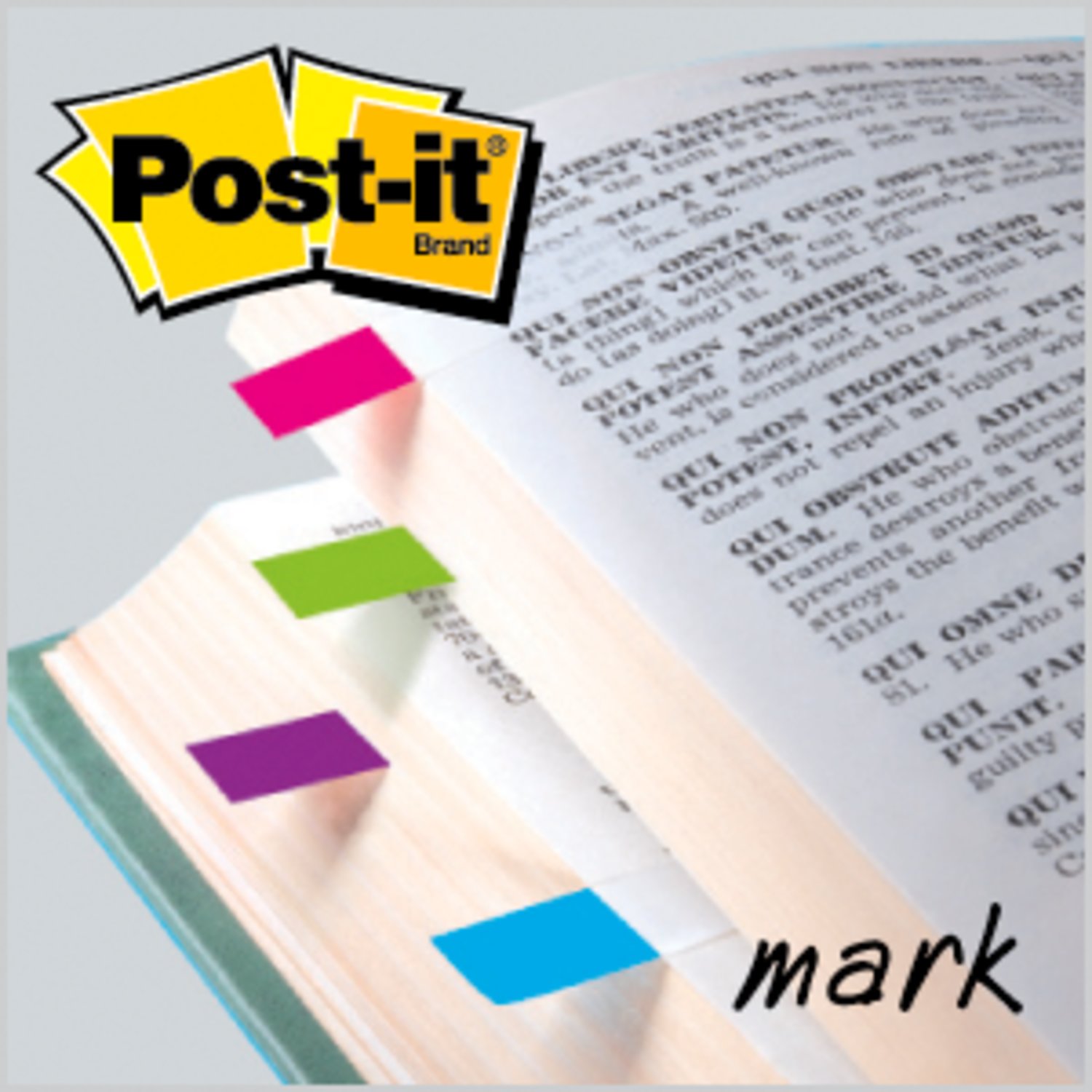 7000052563 - Post-it Flags 683-4AB, 4 Colors, 0.47 in x 1.7 in, 6 Pack/Carton, 4 Carton/Case