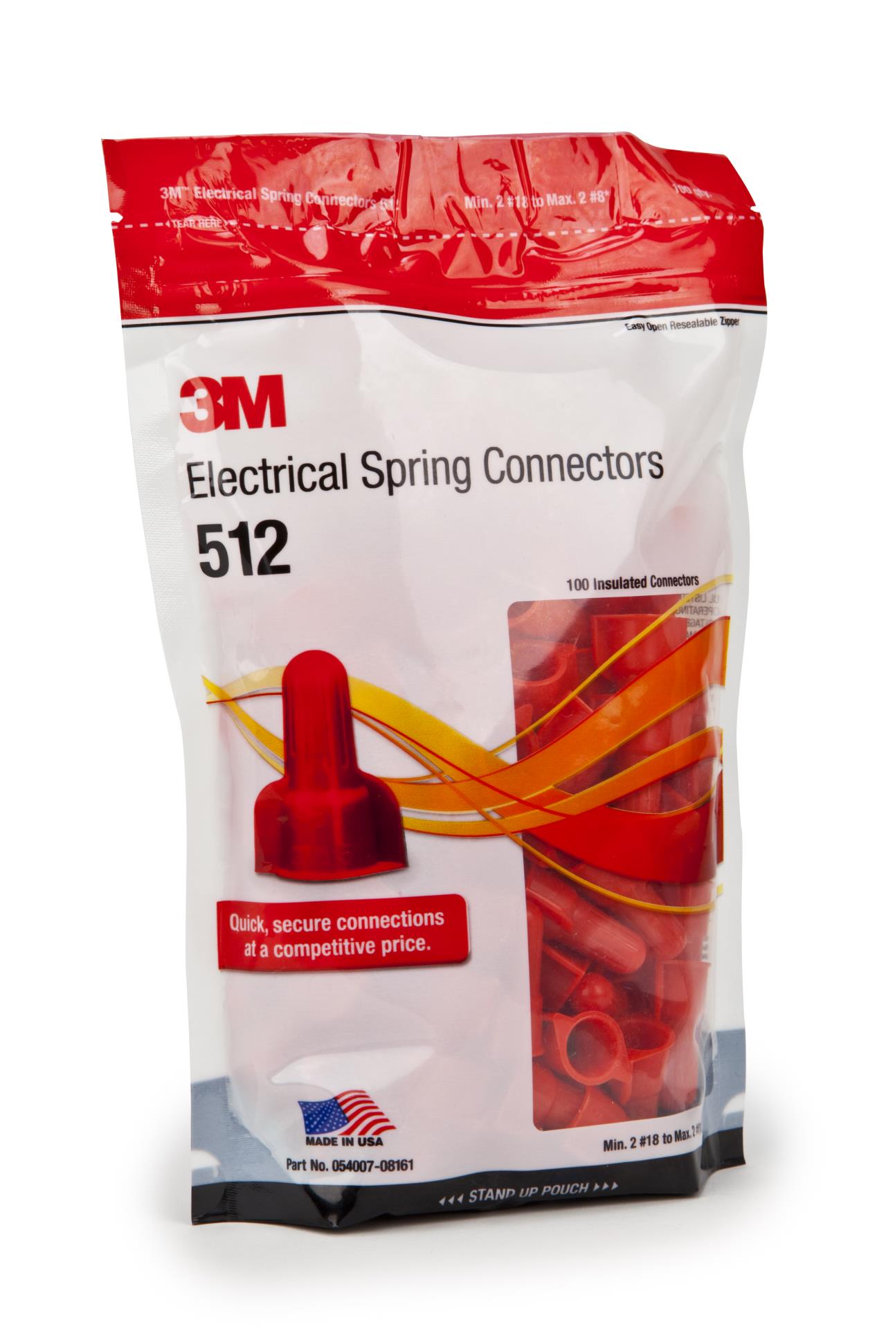 new 3m 512 electrical spring connectors Twist-On Splice; 20-8AWG~ 10 ct 