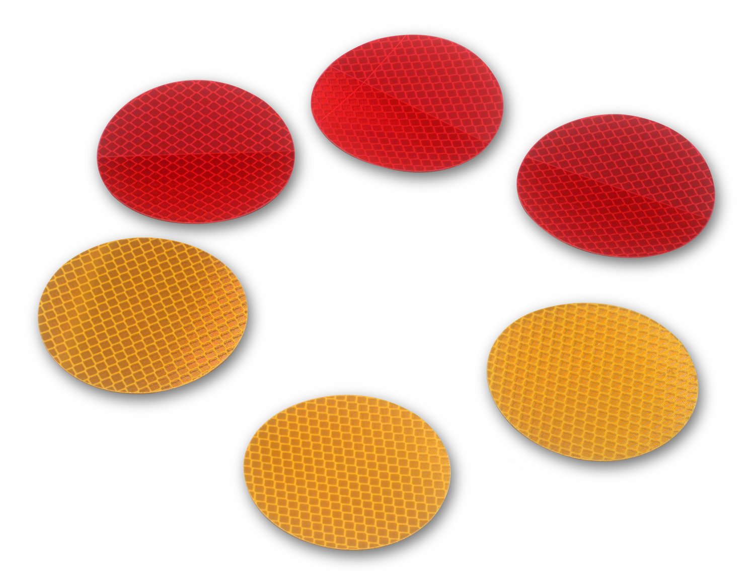 7000129481 - 3M Diamond Grade Reflectors 989-74-3, Amber, 3 in dia, 50/Package