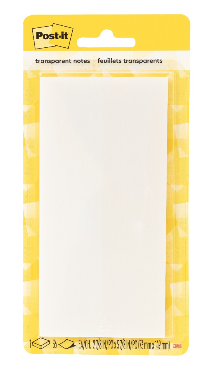 7100332149 - Post-it Transparent Note 636-TRSPT, 2 7/8 x 5 7/8 in, 24 Each/Case