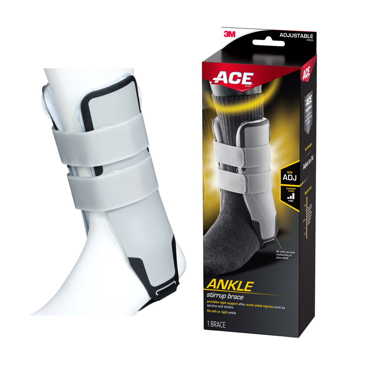 7100409278 - ACE Brand Stirrup Ankle Brace 901024, Adjustable