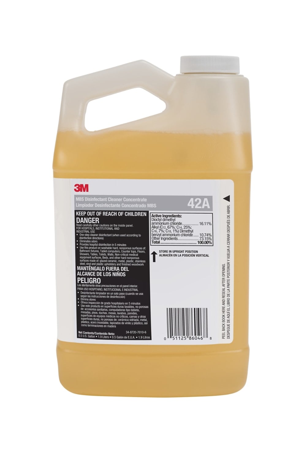 7100171618 - 3M MBS Disinfectant Cleaner Concentrate 42A, 0.5 Gallon, 4/case