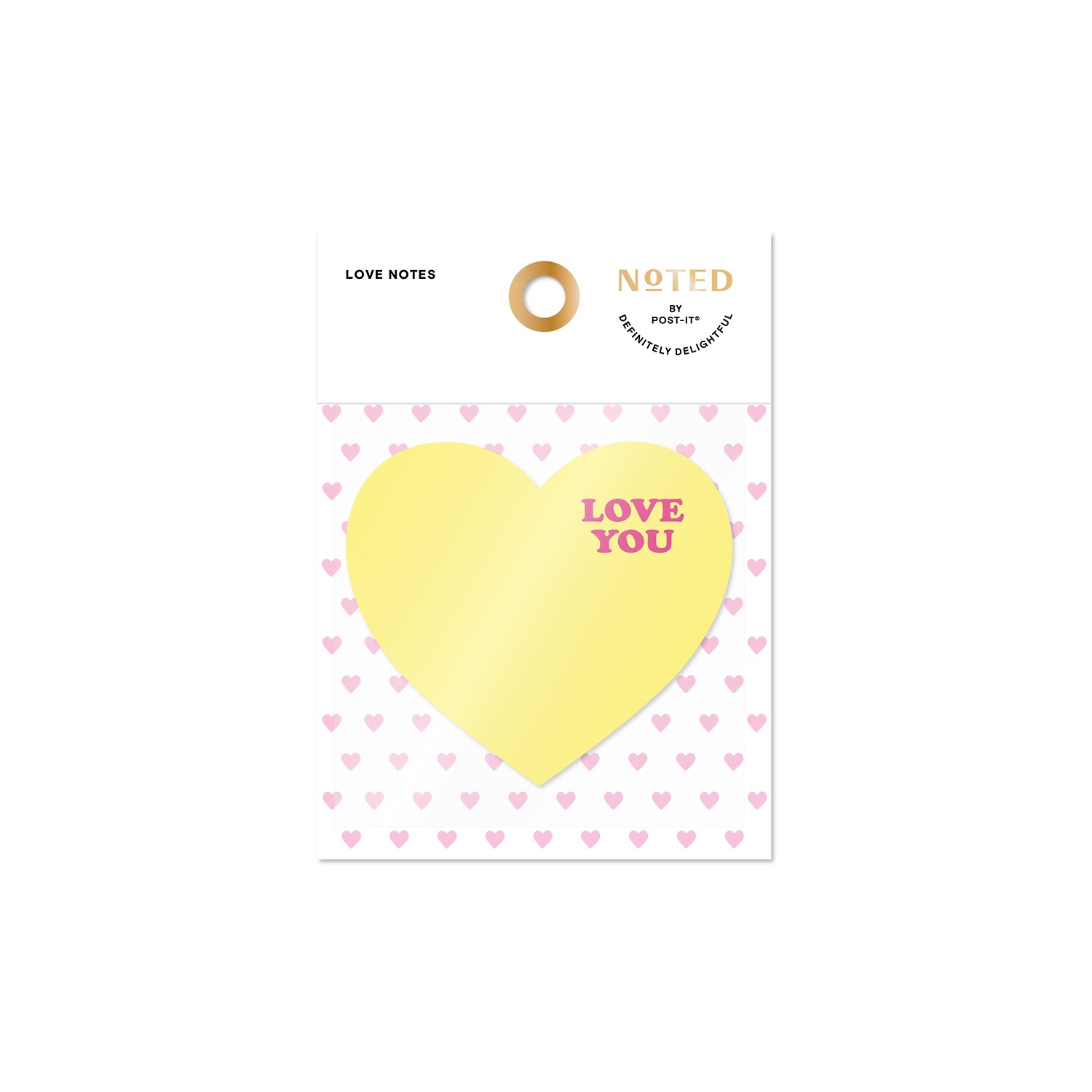 7100351425 - Post-it Love Notes NTDV25-HRT-3, 3 in x 2.75 in (76 mm x 69.8 mm), 100 sheet