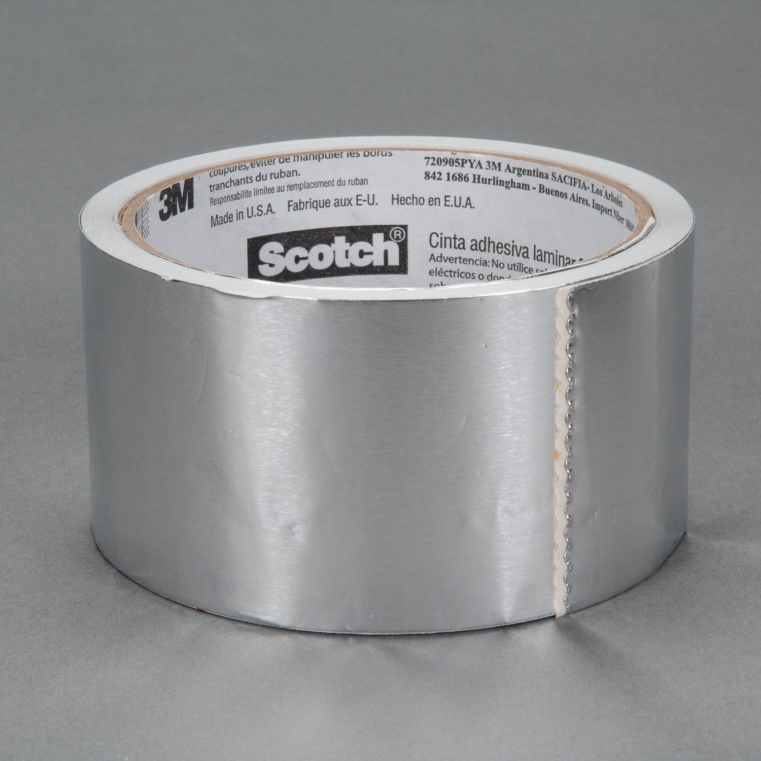 7100065653 - Scotch Foil Tape 3311, Silver, 60 in x 600 yd, 3.6 mil, 2 Rolls/Case
