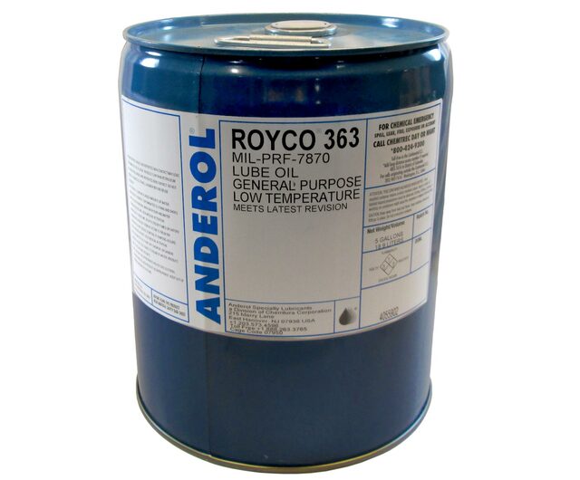 503766 - Royco 363, MIL-PRF-7870, General Purpose Low Temperature Lubricating Oil - 5 Gallon Pail