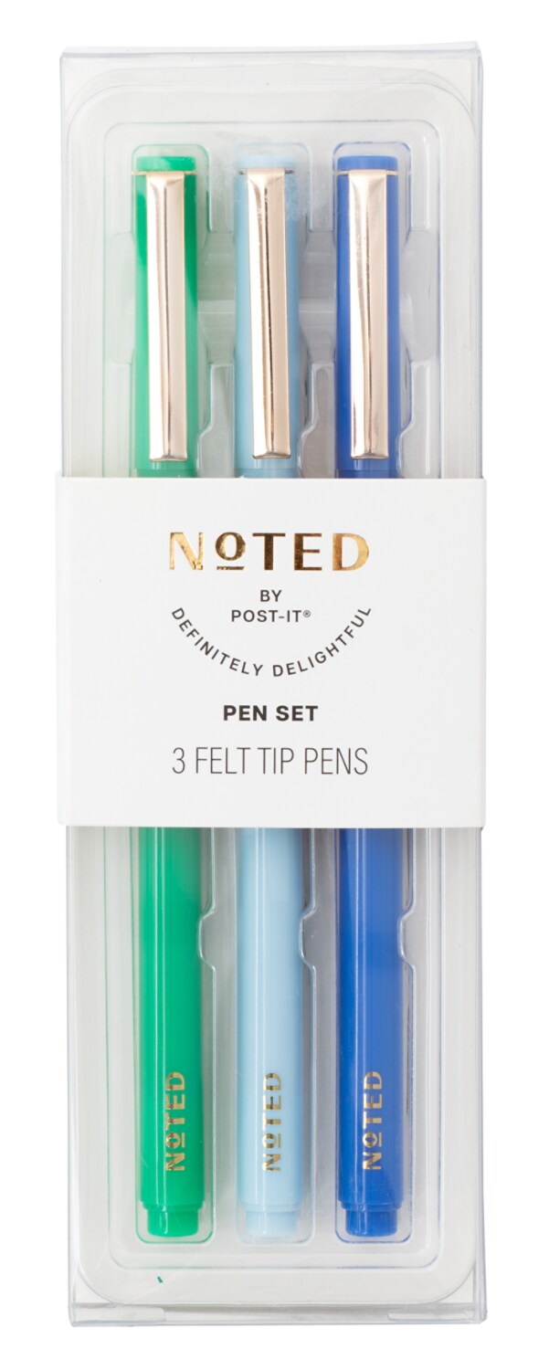 7100363573 - Post-it 3 Felt Tip Pens NTDSP25-PEN-1, Multi-Color Pens