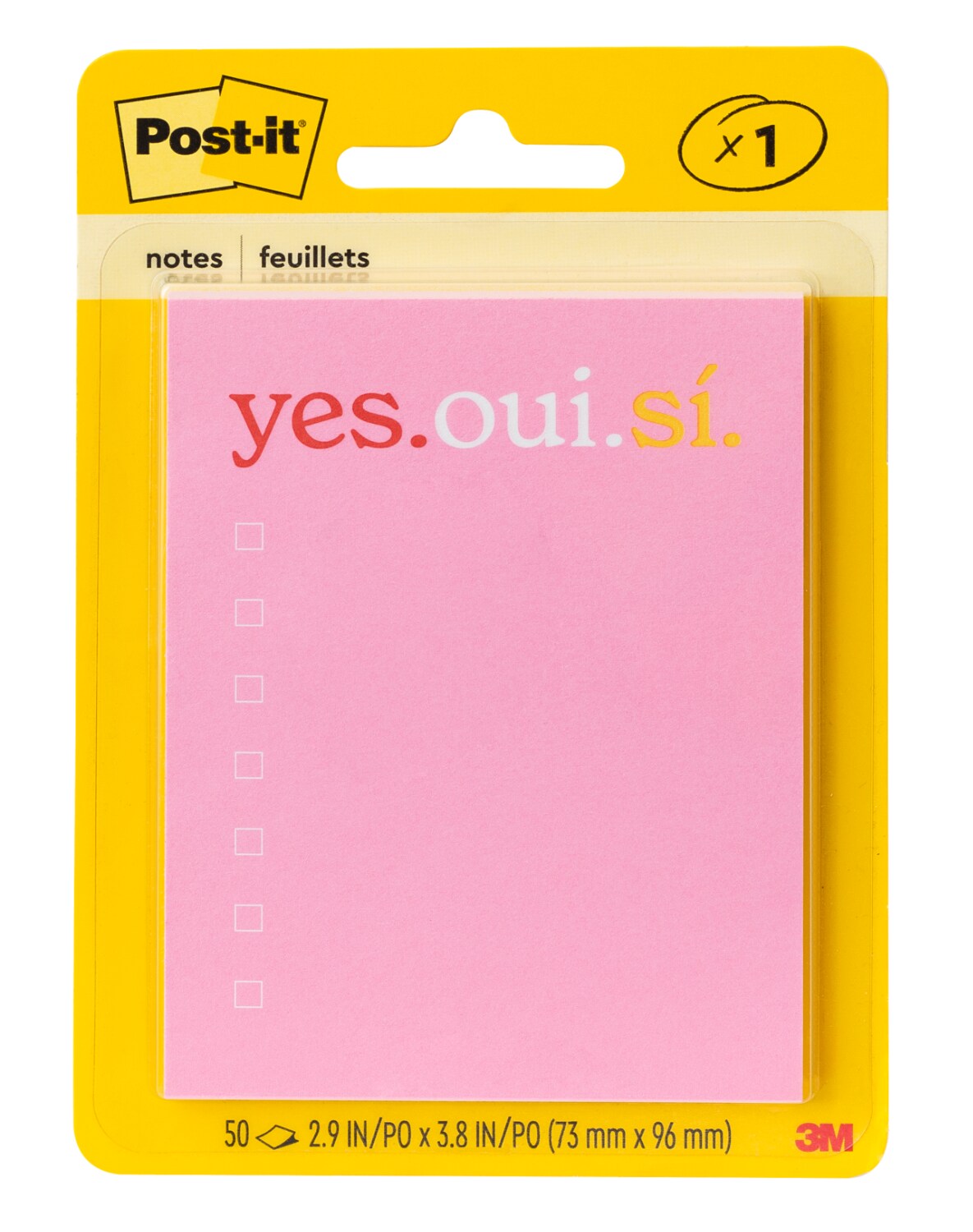 7100342748 - Post-it List Notes NOV25-YOS-1, 2.9 x 3.8 (73.6 mm x 96.5 mm)