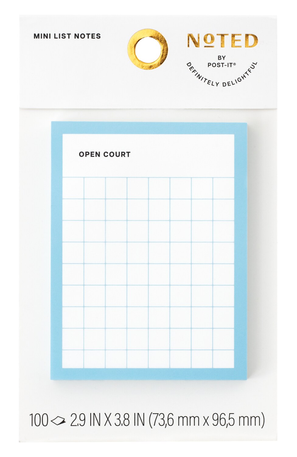 7100363523 - Post-it Mini List Notes NTDSP25-34-1, 2.9 in x 3.8 in (73.6 mm x 96.5 mm), 100 Sheet