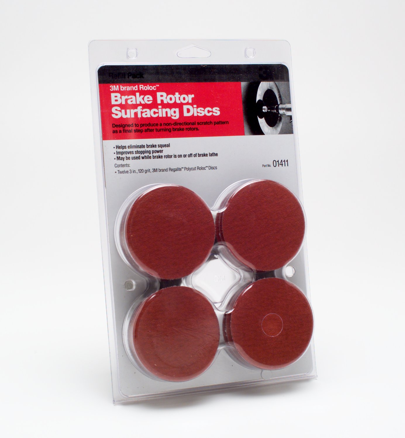 7000120356 - 3M Roloc Brake Rotor Surface Conditioning Disc Refill Pack, 01411, P120 grit, 12 discs pack, 12 packs per case