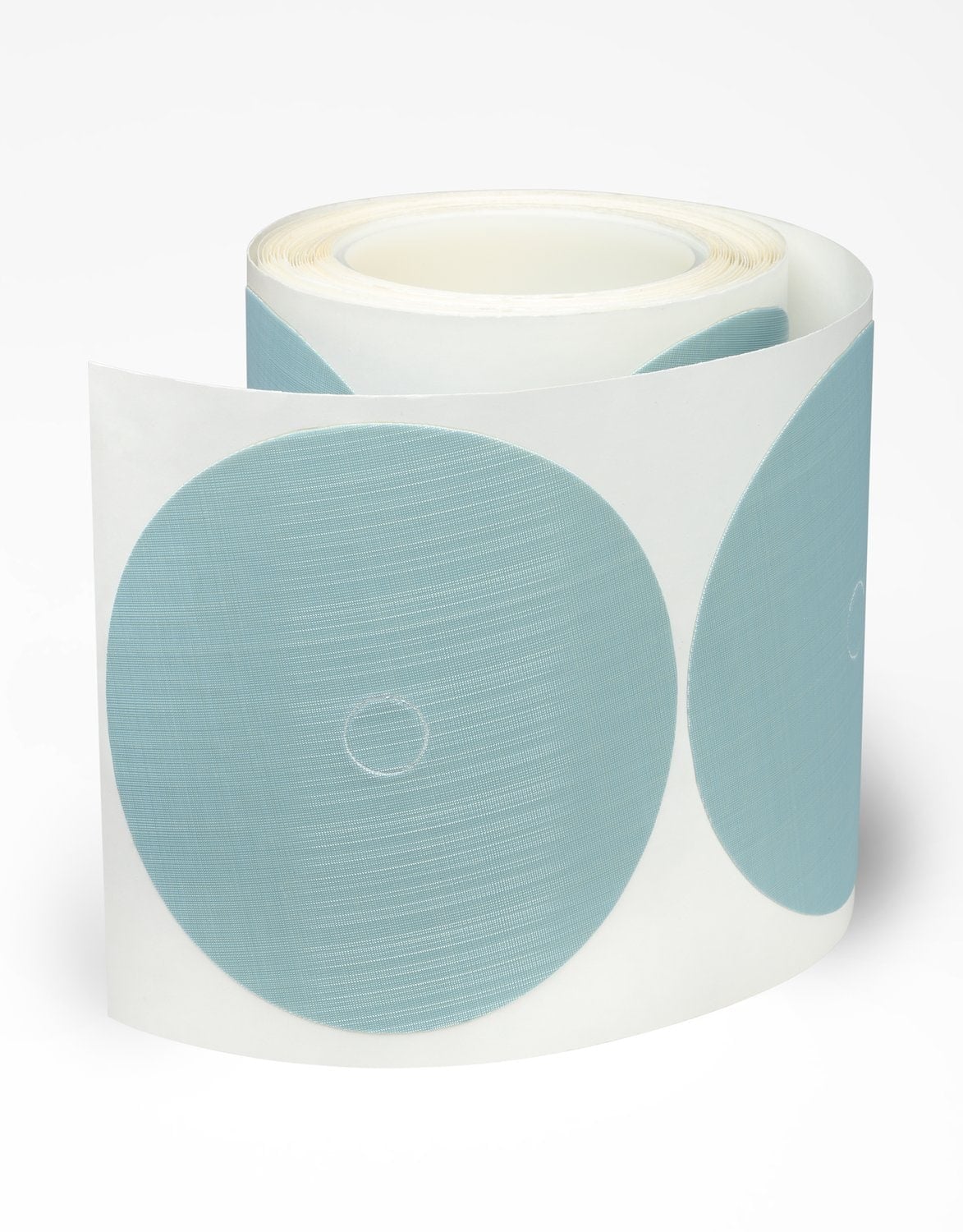 7000149240 - 3M Trizact PSA Film Disc Roll 268XA, A10 3MIL, Blue, 5 in x 5/8 in, Die 500BB, 100 Discs/Roll, 1 Roll/Case