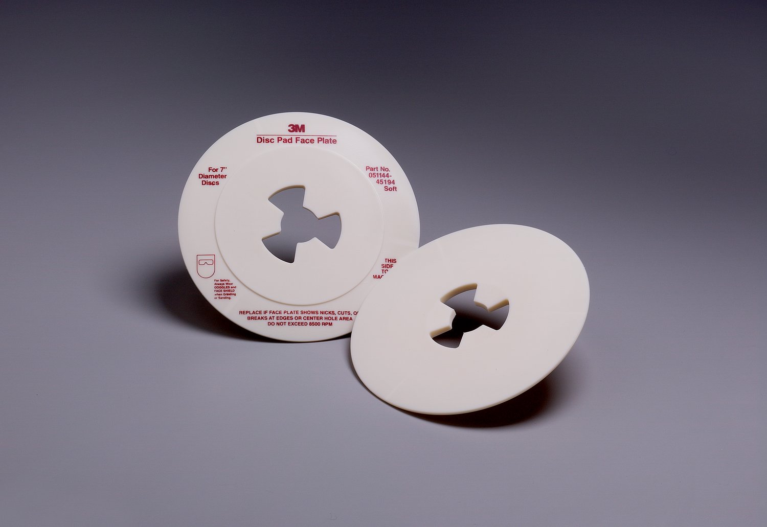 7000120522 - 3M Disc Pad Face Plate 45194, 7 in Soft White, 10 ea/Case