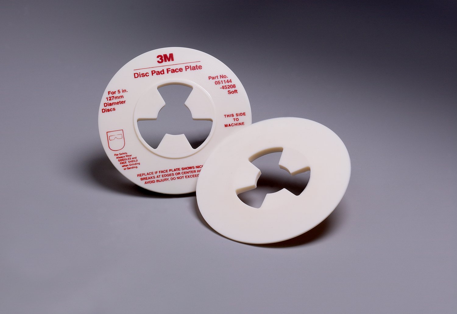 7000120521 - 3M Disc Pad Face Plate 45208, 5 in Soft White, 10 ea/Case