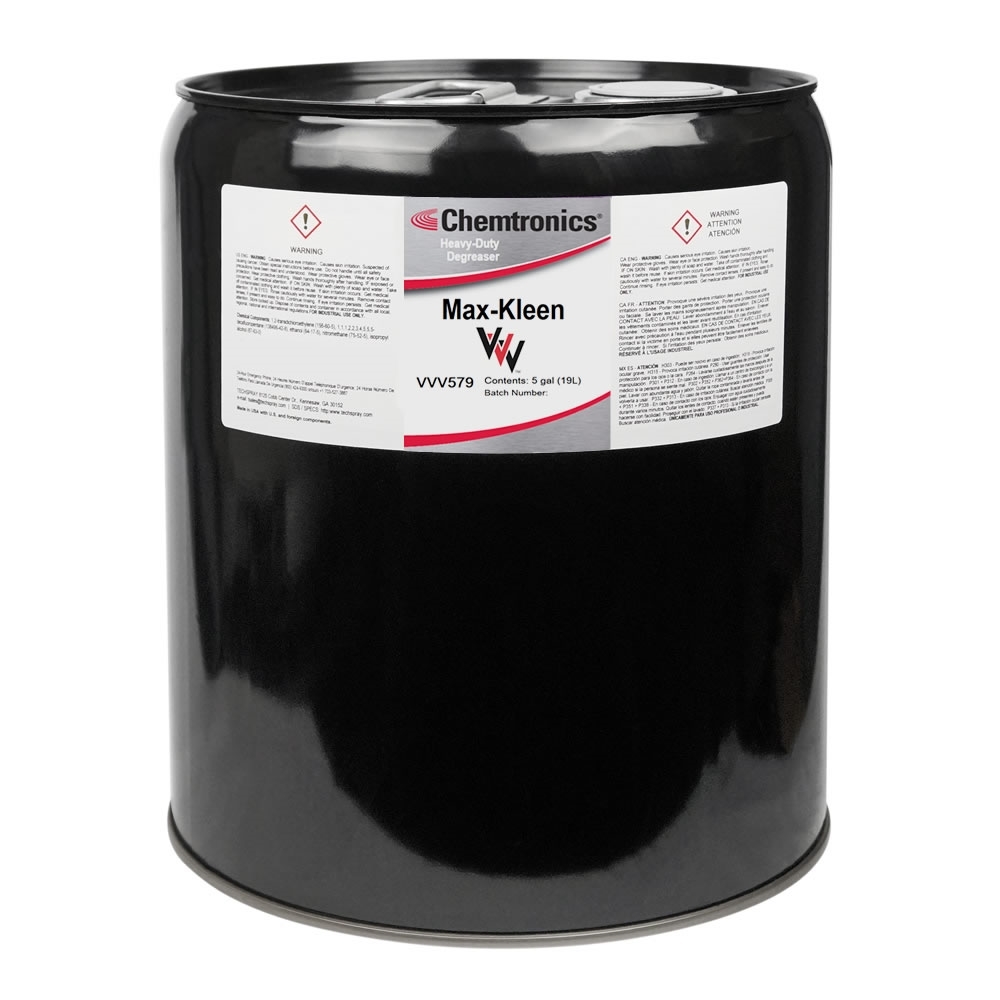 VVV579 - CHEMTRONICS MAX KLEEN TRI V HEAVY DUTY ELECTRONICS CLEANER 5GL