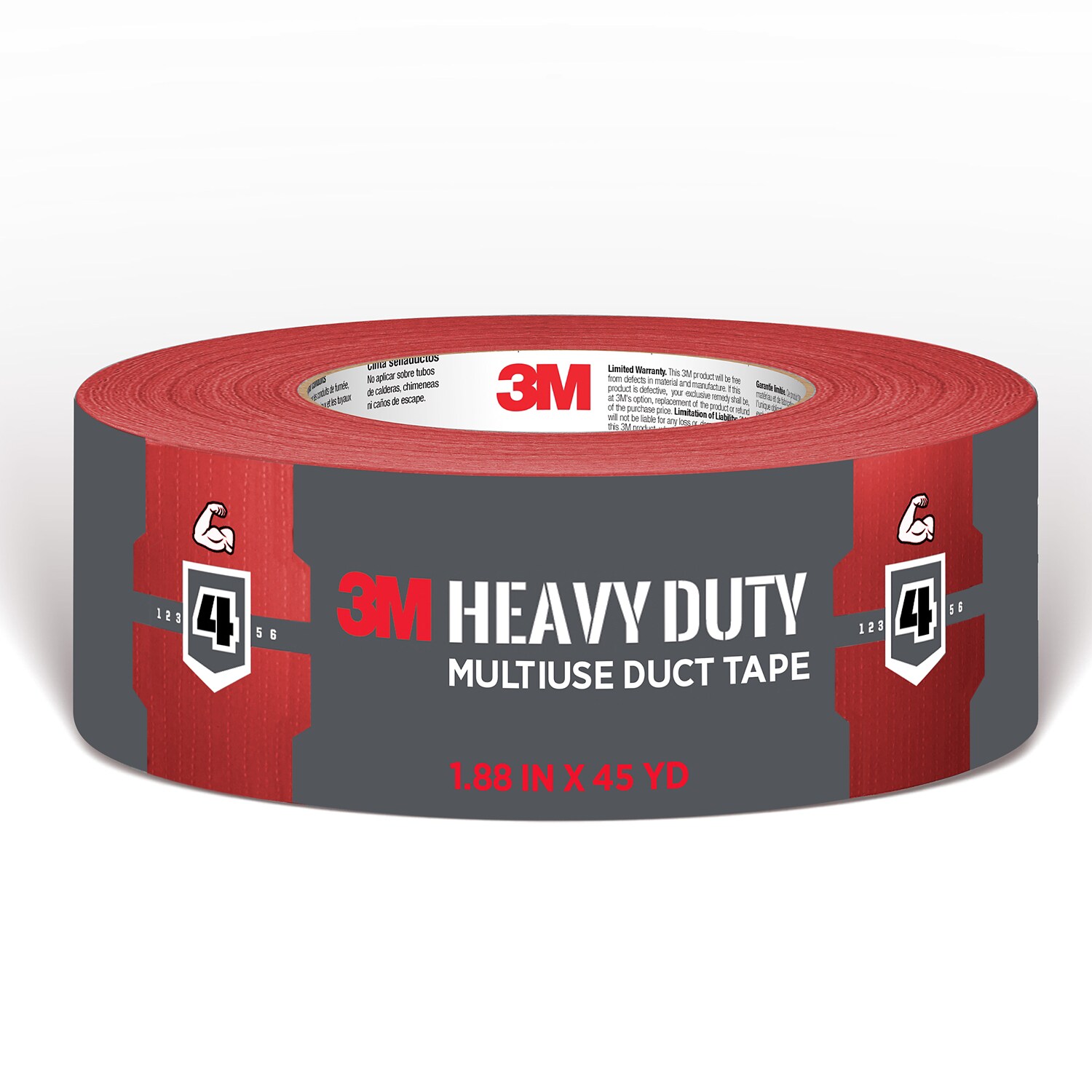 7100329685 - 3M Heavy Duty Red Duct Tape 2145-RD, 1.88in x 45yd (48mm x 41.1m) 1 Roll/Pack