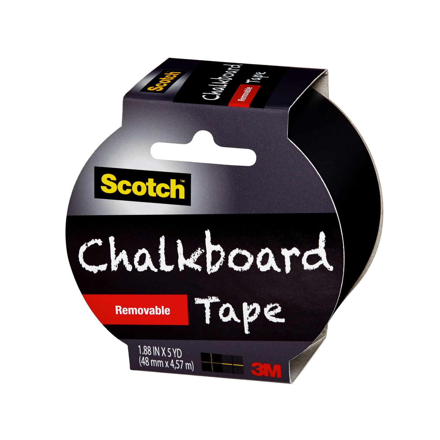 7100091430 - Scotch Chalkboard Tape 1905R-CB-BLK, 1.88 in x 5 yd (48 mm x 4,57 m)