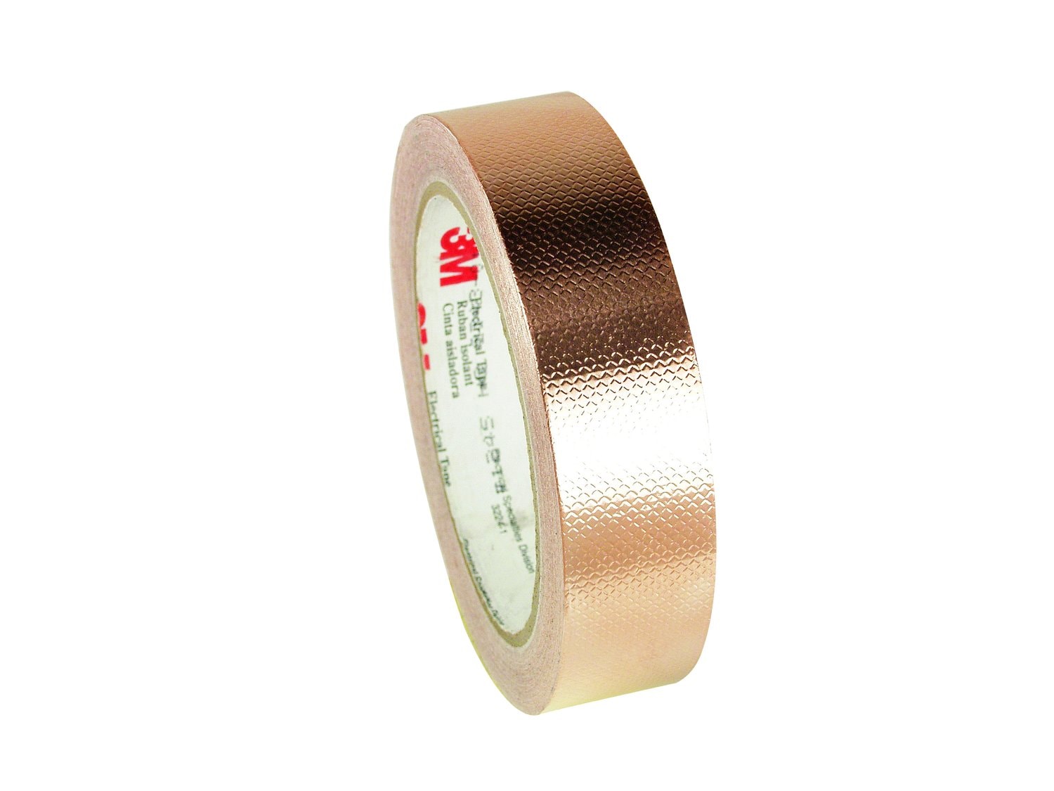 7010292289 - 3M Embossed Copper Foil EMI Shielding Tape 1245, 23 in x 18 yd, 3 in Paper Core, 1 Roll/Case