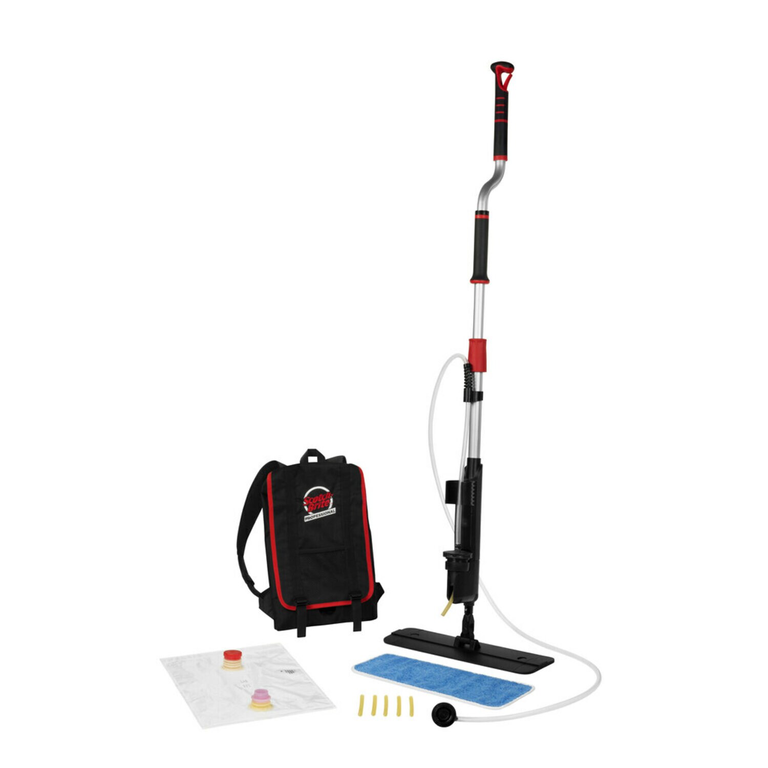 7100179842 - Scotch-Brite Professional 2-In-1 Flat Mop & Backpack Finish Applicator Kit, Ergonomic Handle