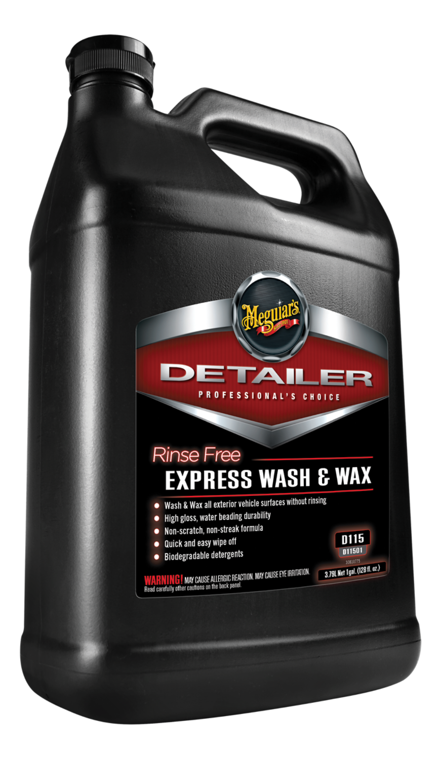 7100179081 - Meguiar's D115 Detailer Rinse Free Express Wash & Wax, 1 Gallon