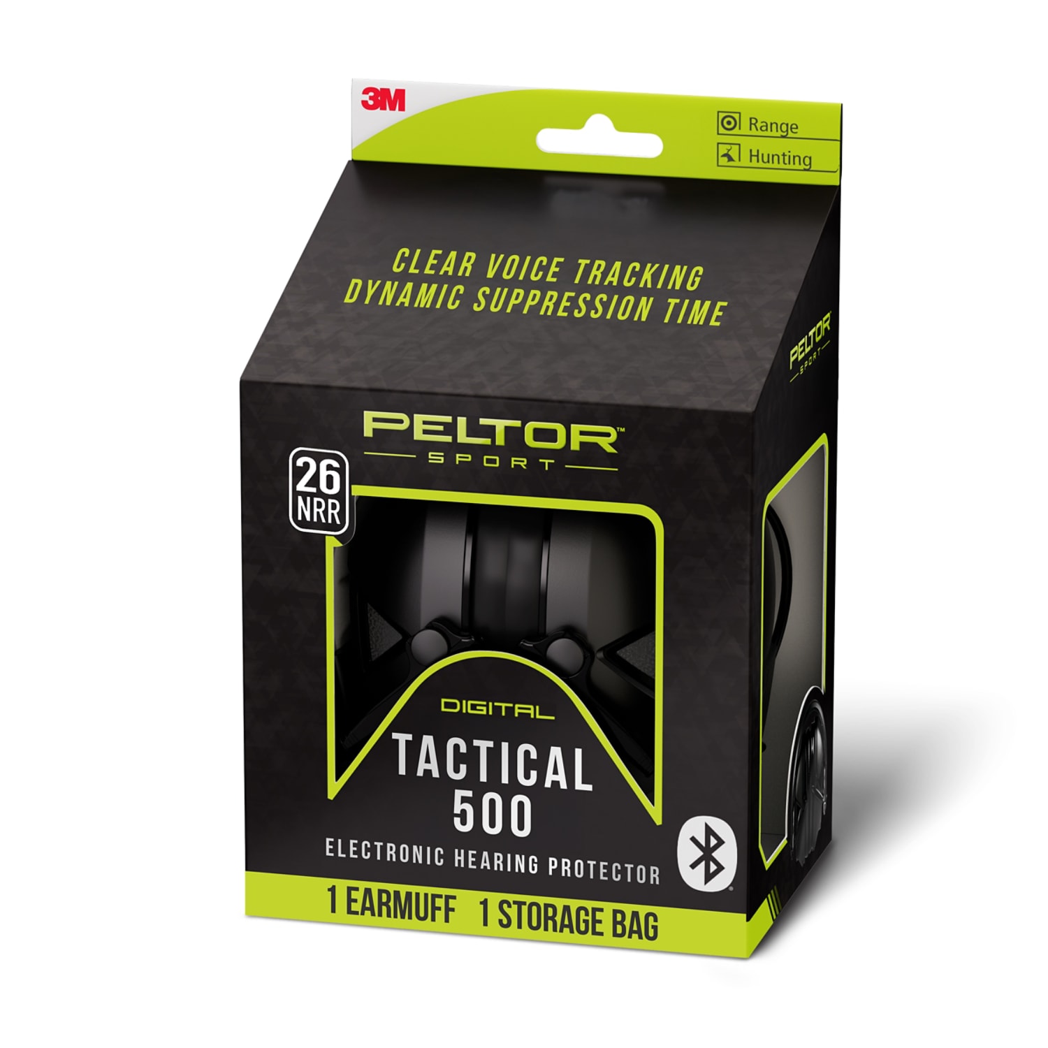 7100401267 - Peltor Sport Tactical 500 Electronic Hearing Protector TAC500-NS-8, 8/case