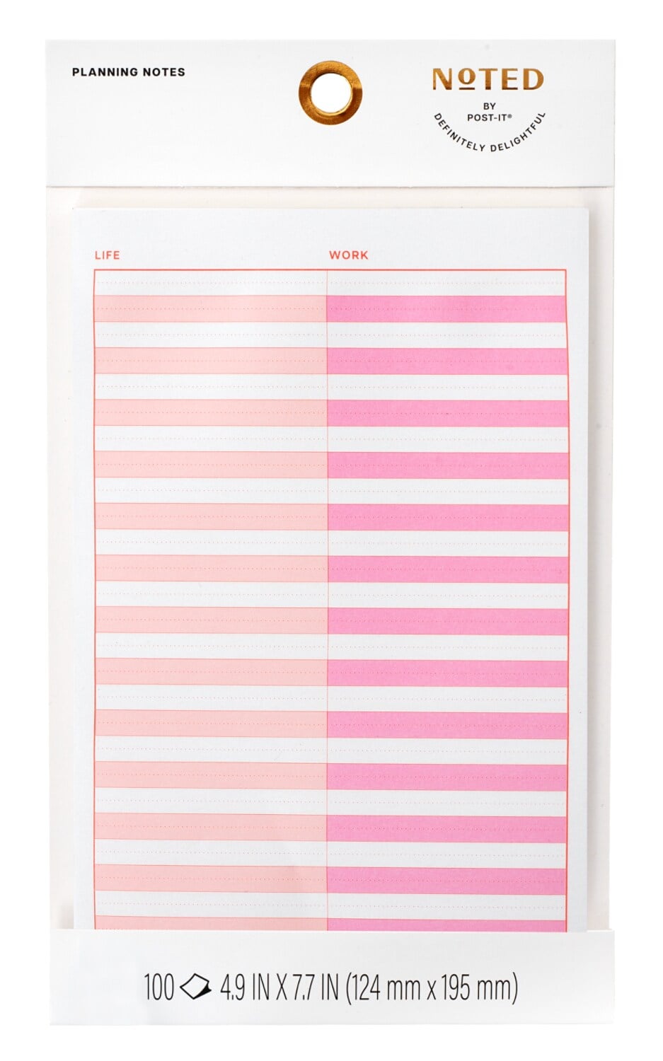 7100364351 - Post-it Noted Planning Notes NTD11-58-2, Muti Color, 4.9in x 7.7in (124.4mm x 195mm)