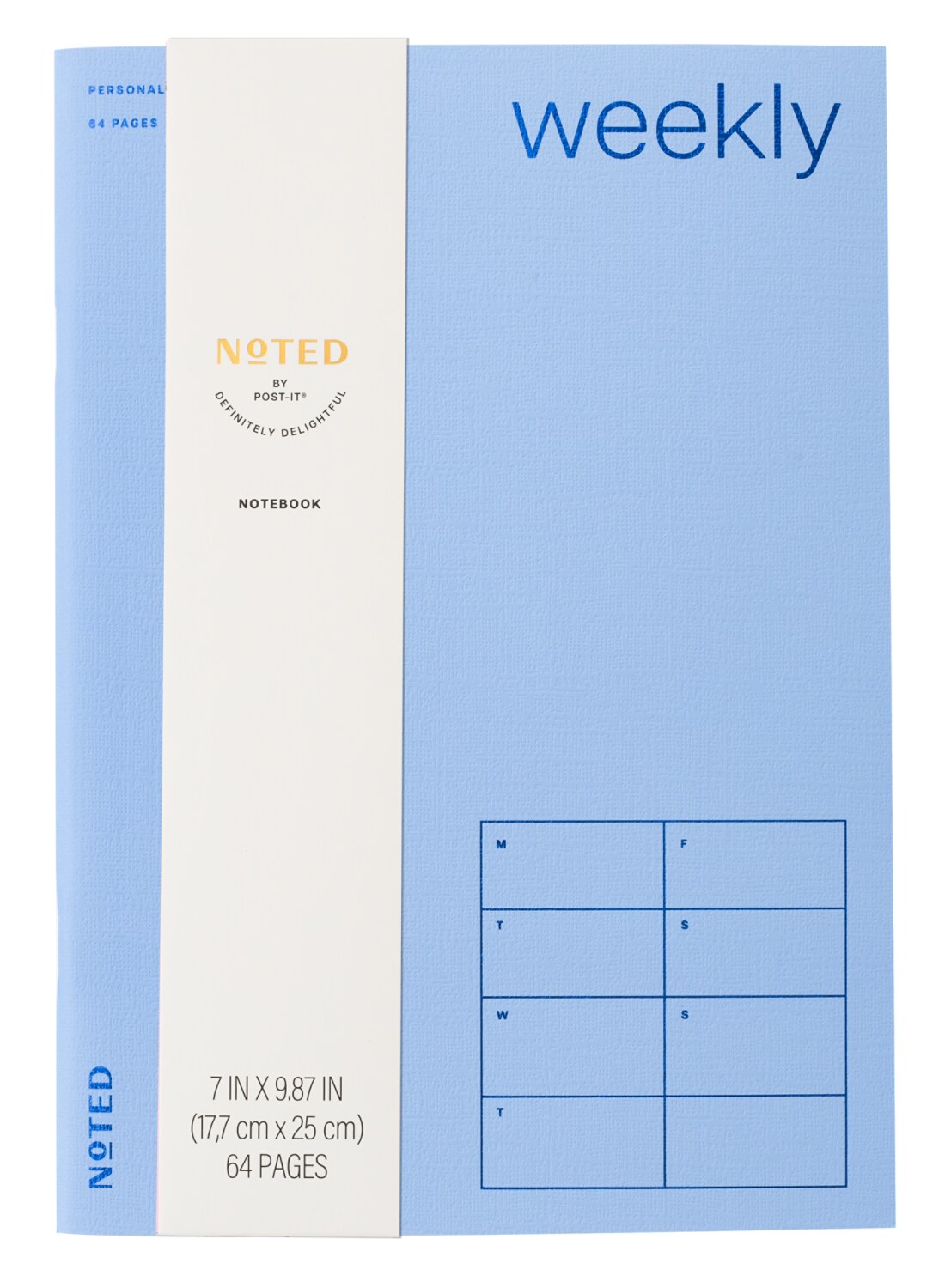 7100363511 - Post-it Noted Notebook NTD11-NB-1, Cornflower (Blue), 9.875 x 7in (25 x 17.7cm)