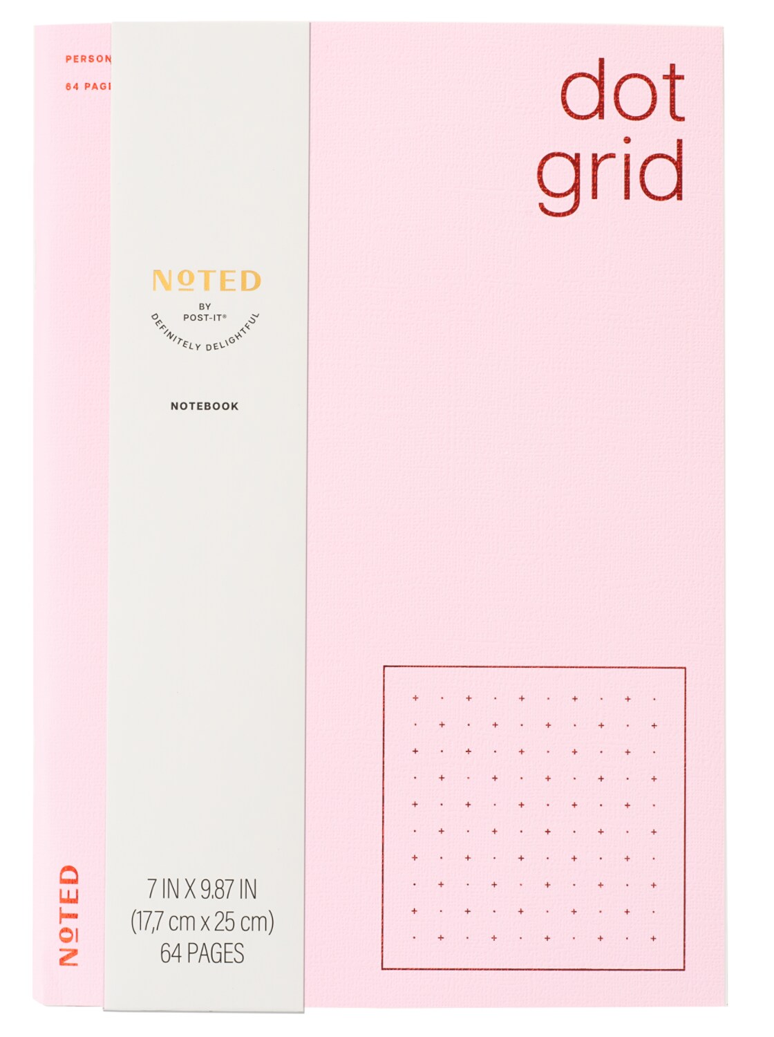 7100368152 - Post-it Noted Notebook NTD11-NB-4, Pink, 9.875 x 7in (25 x 17.7cm)