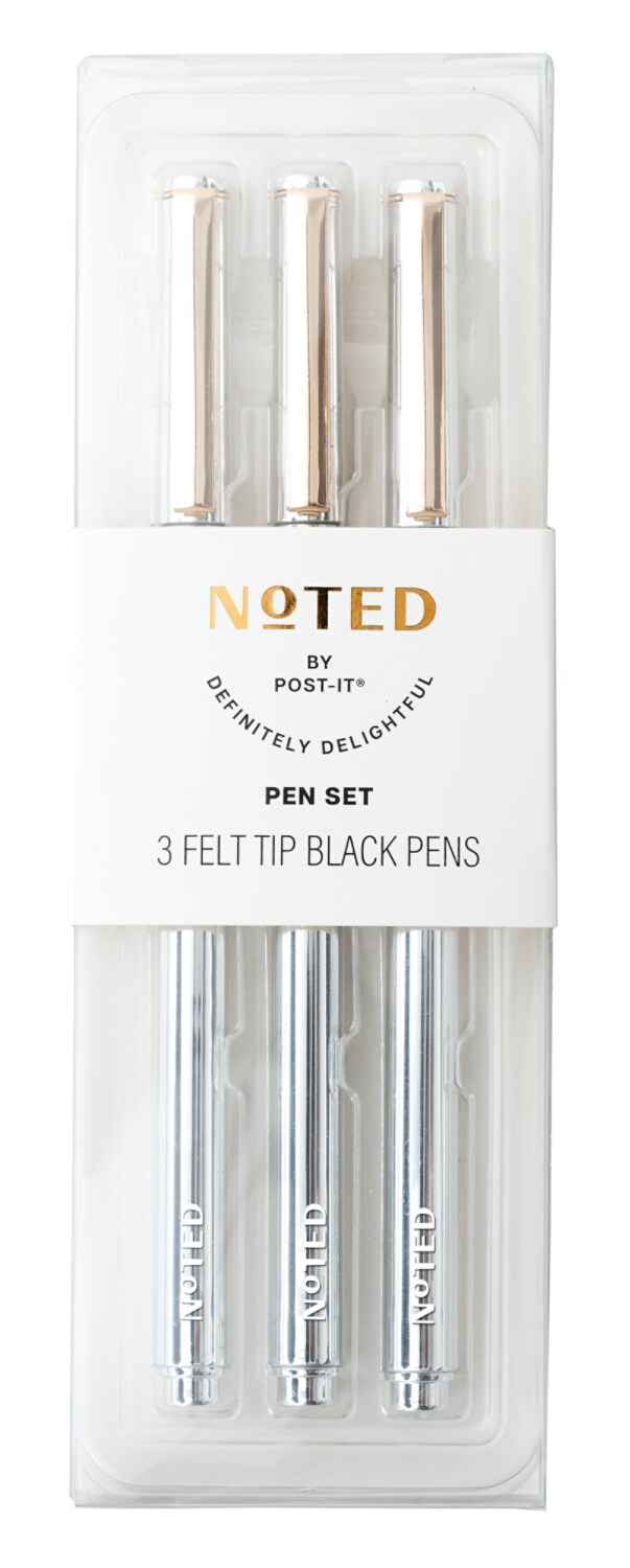 7100364142 - Post-it Noted Metallic Pen Set NTD11-PEN-1, 3 Pens
