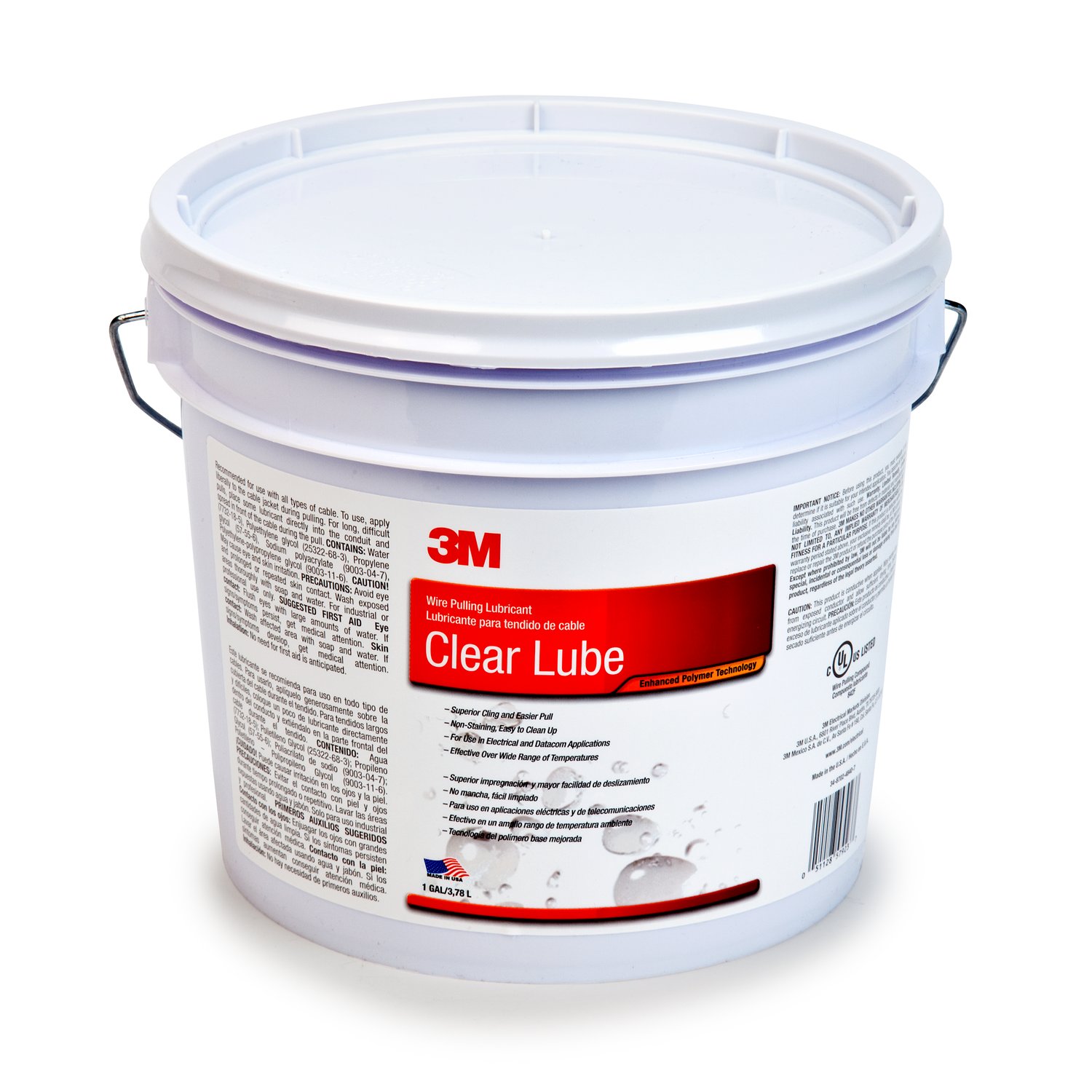 7100027865 - 3M Clear Wire Pulling Lubricant WLC-1, 4 Drums