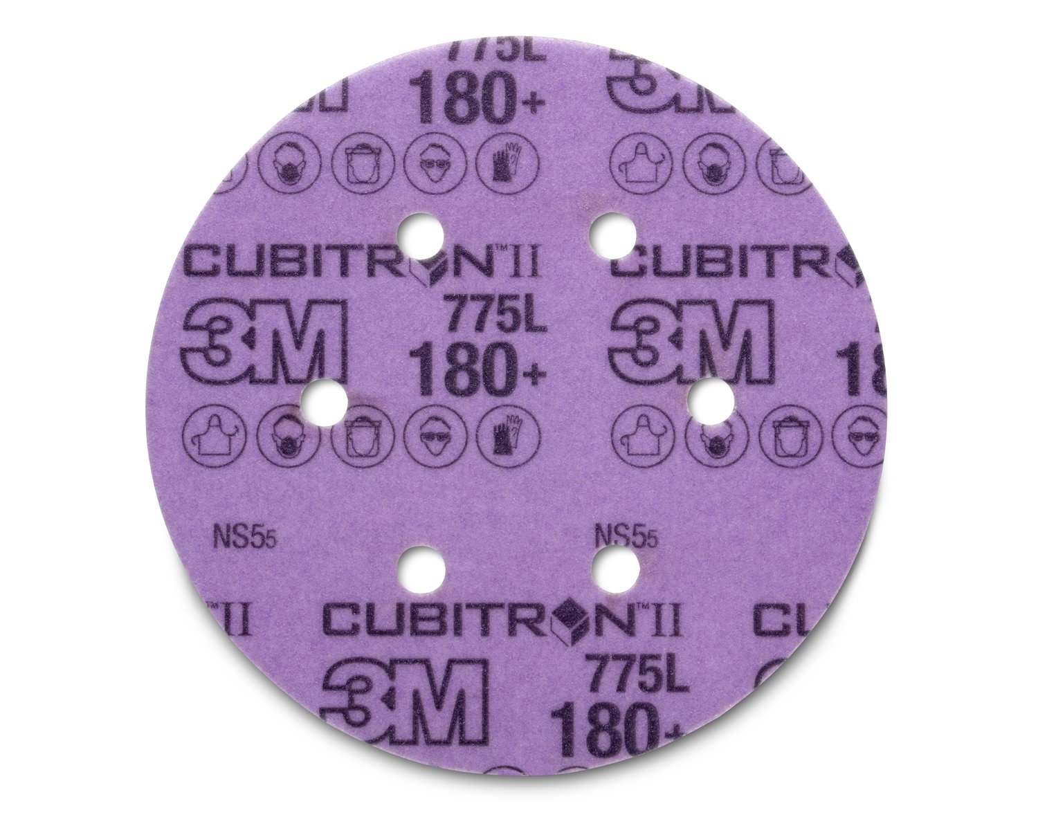 7100046324 - 3M Cubitron II Hookit Film Disc 775L, 120+ 3MIL, 6 in x NH, 6HL, Die 600HZ, 50/Carton, 250 ea/Case