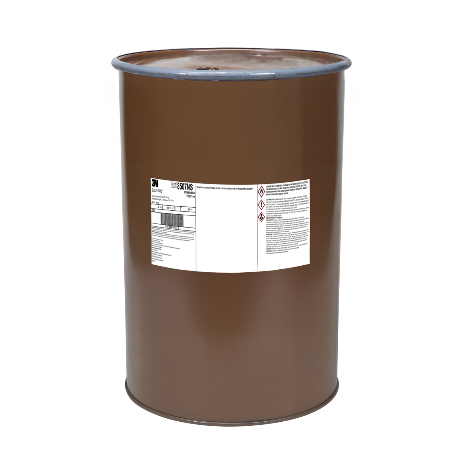 7100377448 - 3M Scotch-Weld Acrylic Adhesive 8507NS, Gray, Part B, 55 Gallon (50 Gallon Net), Drum