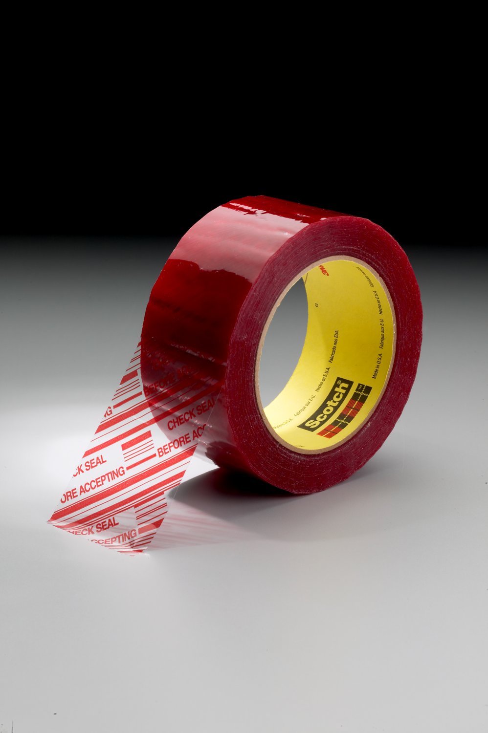 7000123943 - Scotch Security Message Box Sealing Tape 3779, Clear, 72 mm x 914 m, 4/Case