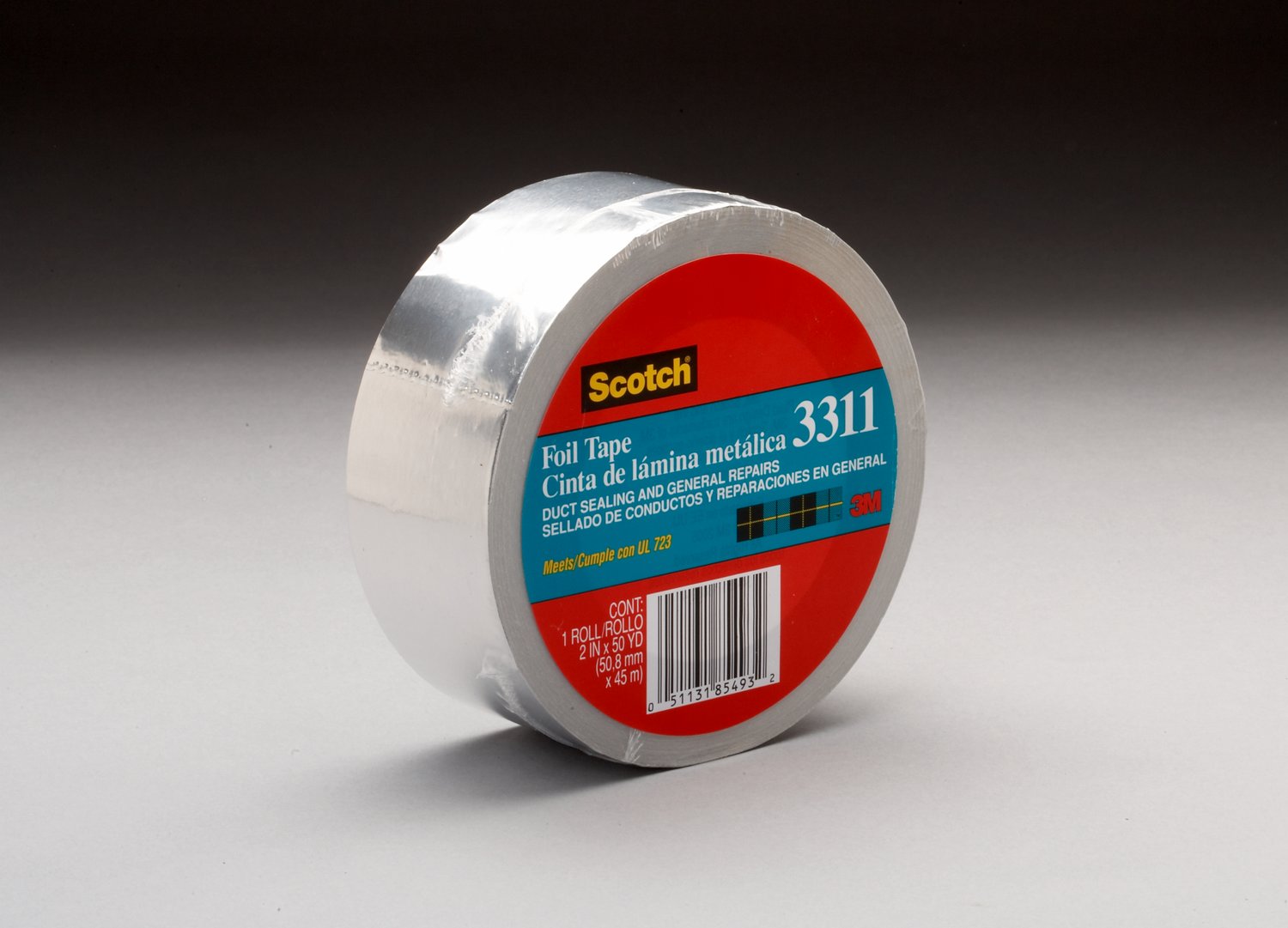 7010383663 - Scotch Foil Tape 3311-10A, 2.0 in x 10 yd (50.8 mm x 9,1 m)