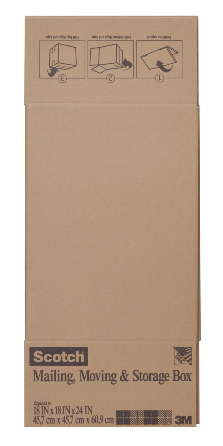 7010296613 - Scotch Folded Box, 8018.24FB, 18 in x 18 in x 24 in Folded Box