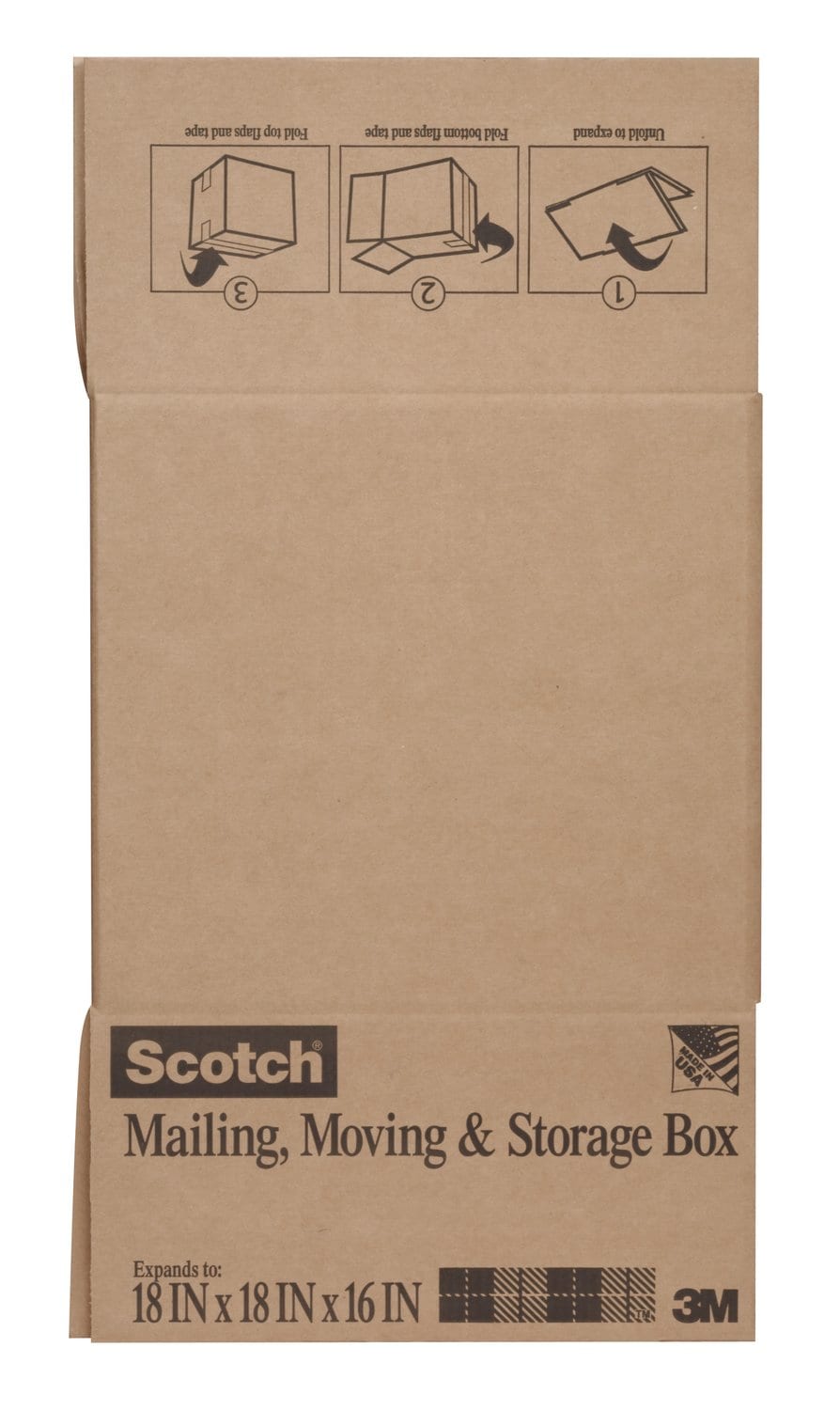 7010341640 - Scotch Folded Box, 8018FBLRG, 18 in x 18 in x 16 in Large Size Folded
Box