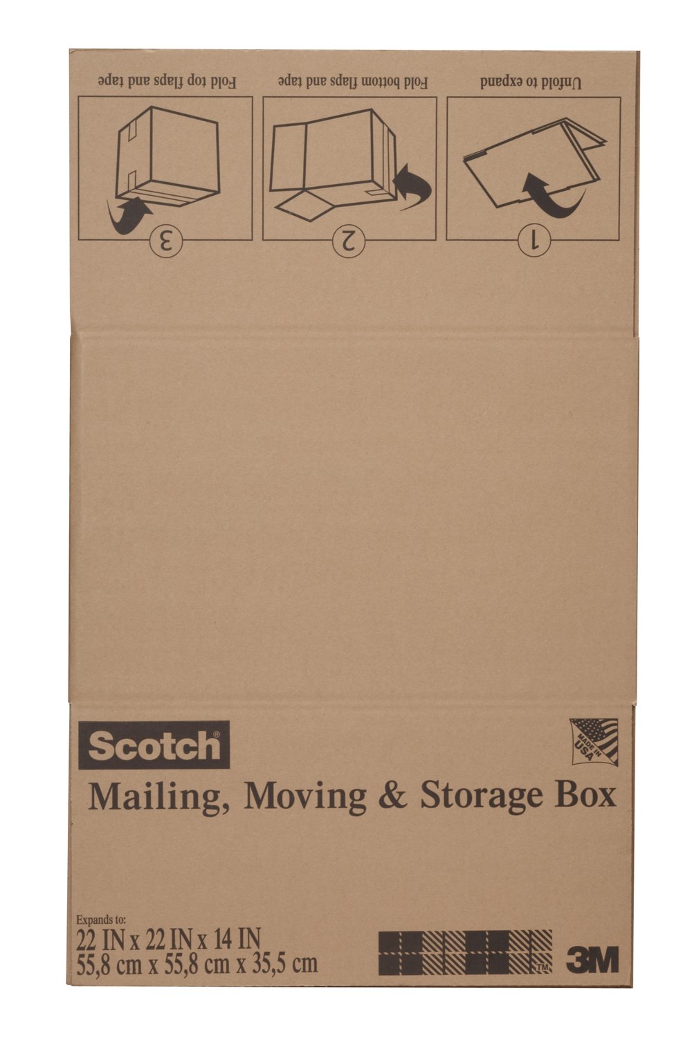 7010341646 - Scotch Folded Box, 8022FB 22 in x 22 in x 14 in Folded Box
