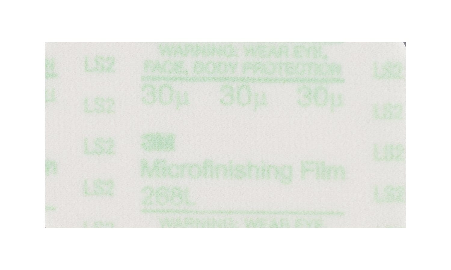 7100115653 - 3M Microfinishing Film Sheet 268L, 50 Mic, Type D, Unbacksized, Config