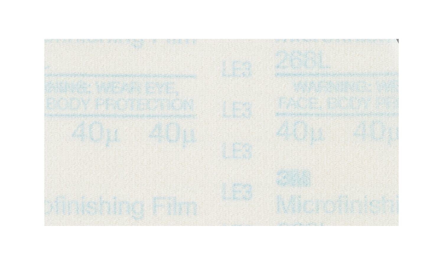 7010308036 - 3M Microfinishing PSA Film Type D Sheet 268L, 12 in x 14 in 60 Mic,
25/Bag, 100 ea/Case