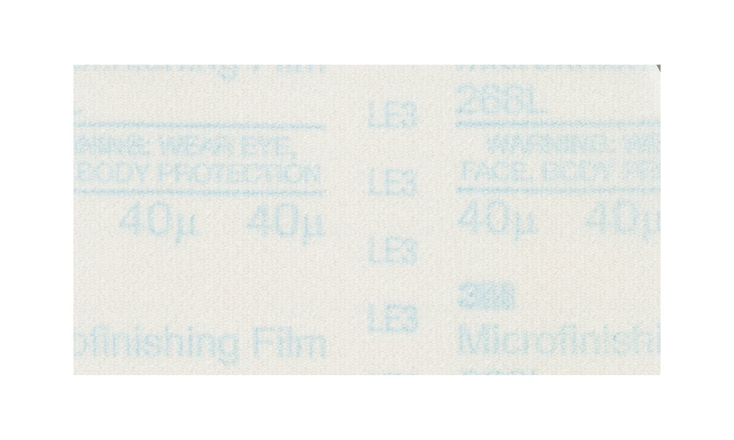 7100014755 - 3M Hookit Microfinishing Film Sheet 268L, 40 Mic, Type D, Config