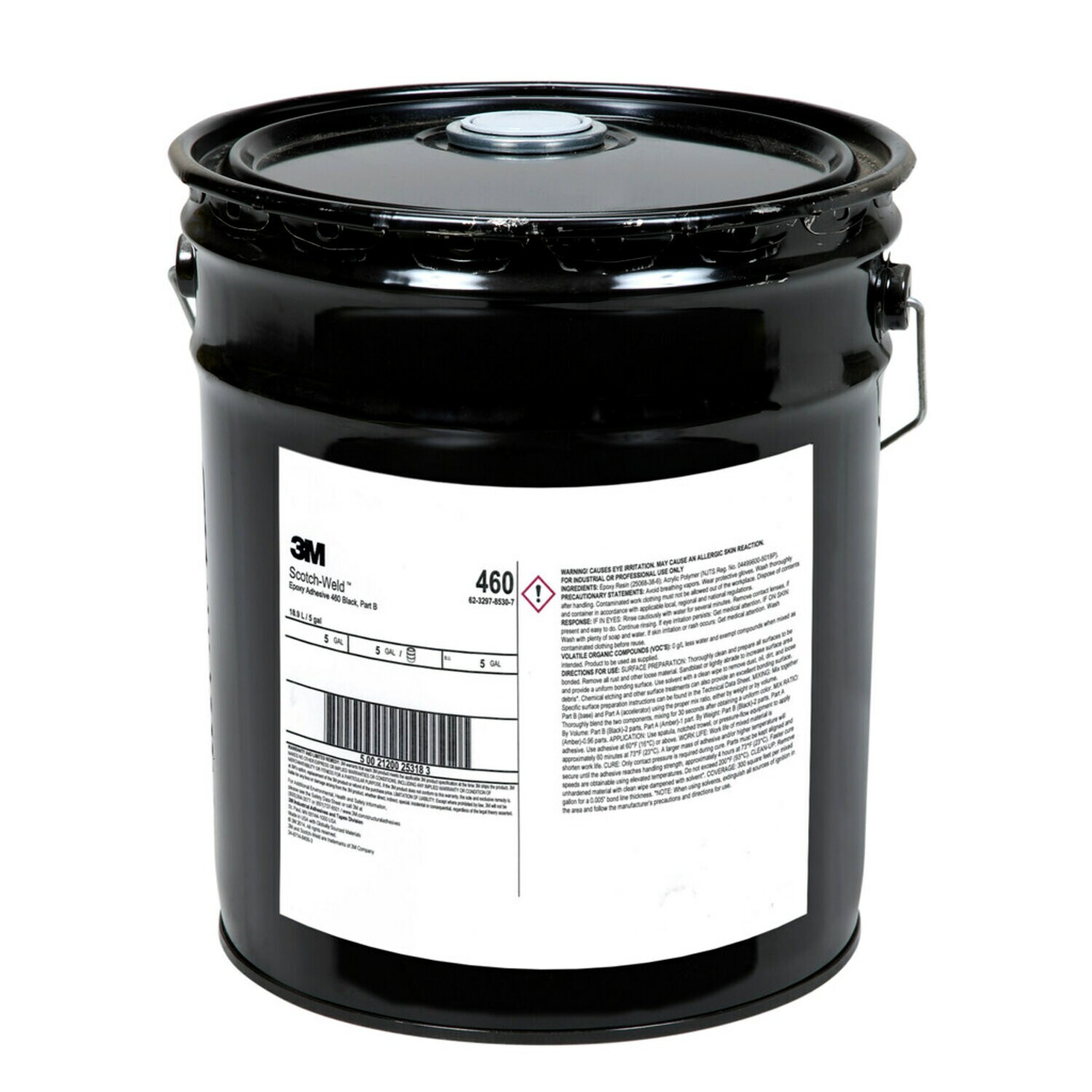 7000121265 - 3M Scotch-Weld Epoxy Adhesive 460, Black, Part B, 5 Gallon (Pail), 1 Can/Drum