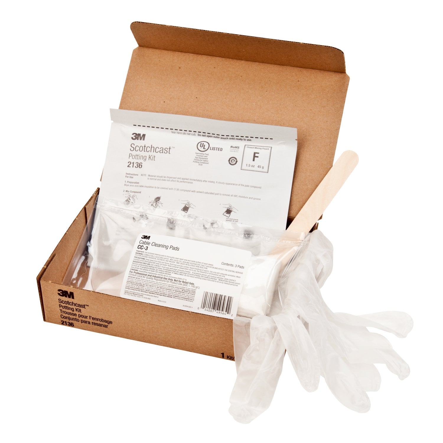 7000133447 - 3M Scotchcast Potting Kit 2136, 1.5 oz, 10/Case