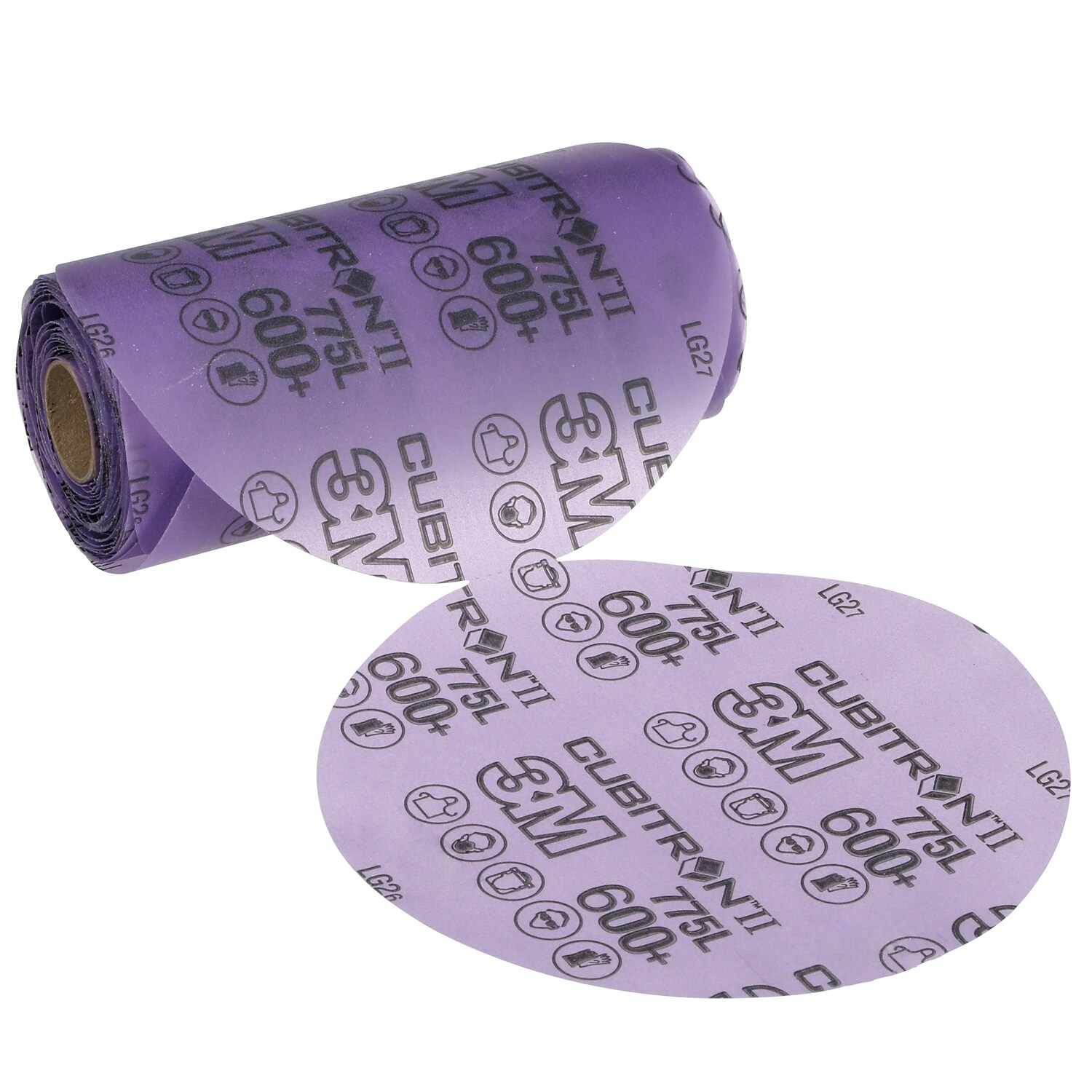 7100401027 - 3M Cubitron II Stikit Film Disc Roll 775L, 600+ 3MIL, Config