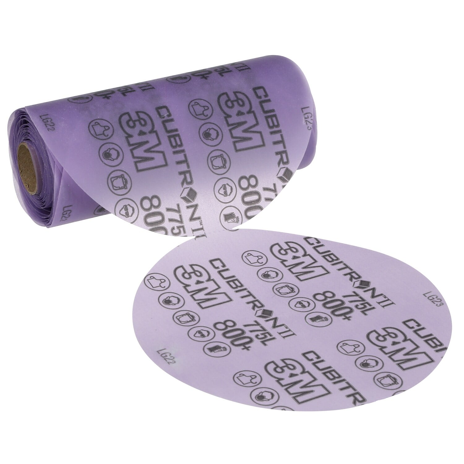 7100401028 - 3M Cubitron II Stikit Film Disc Roll 775L, 800+ 3MIL, Config