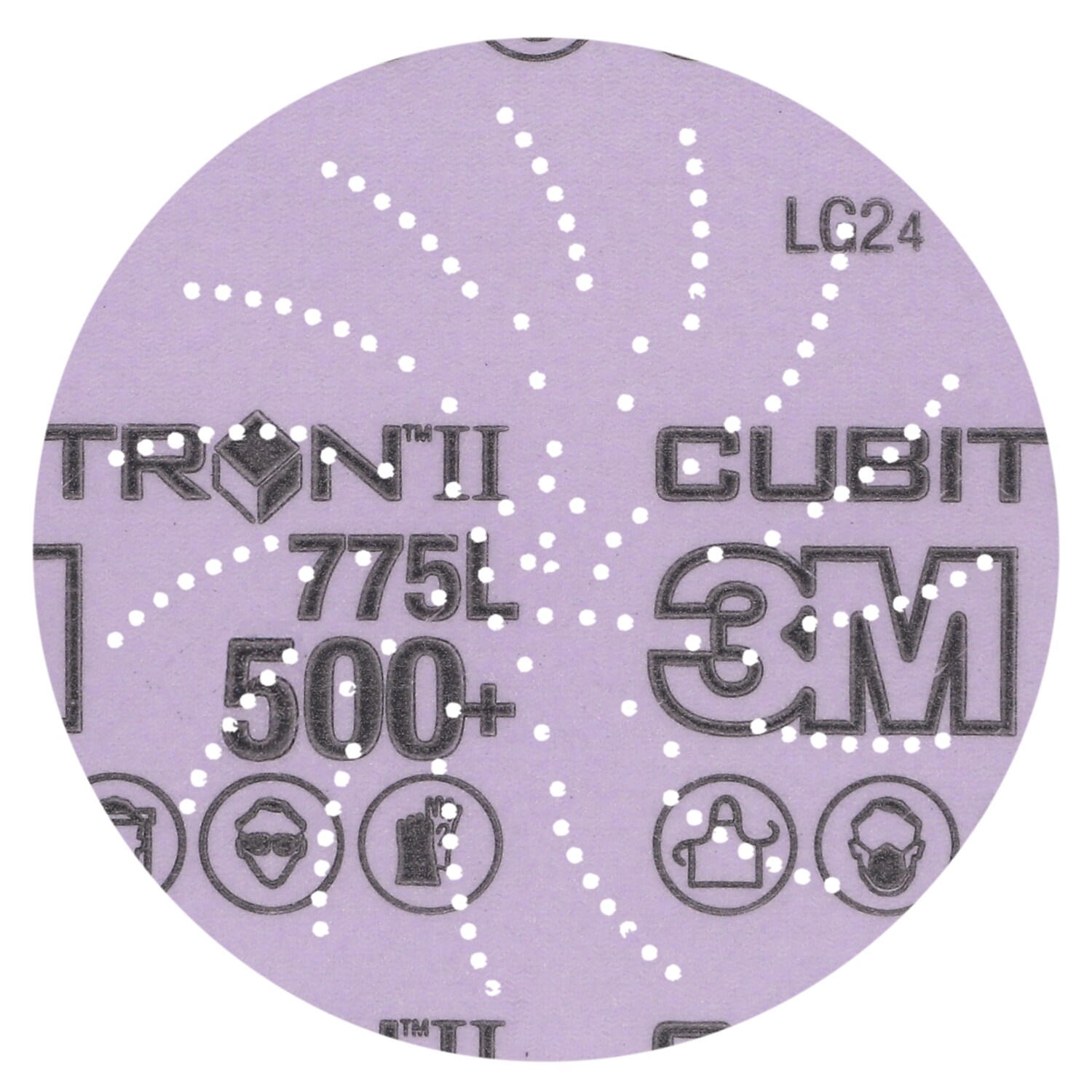 7100383392 - 3M Xtract Cubitron II Film Disc 775L, 500+ 3MIL, 5 in x NH, Die 500LG, 50/Carton, 250 ea/Case