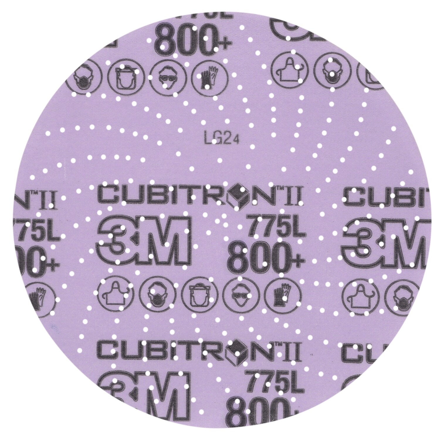 7100383723 - 3M Xtract Cubitron II Film Disc 775L, 800+ 3MIL, 6 in x NH, Die 600LG, 50/Carton, 250 ea/Case