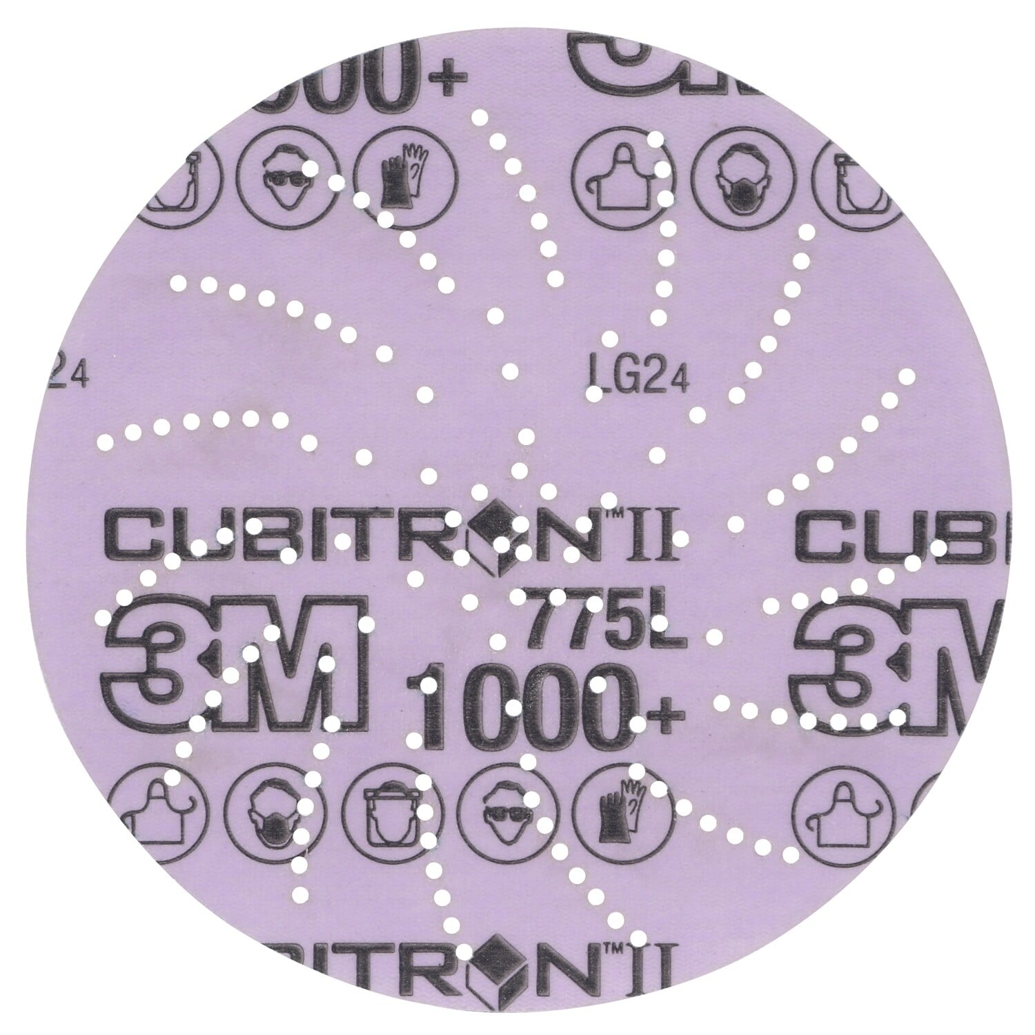 7100383673 - 3M Xtract Cubitron II Film Disc 775L, 1000+ 3MIL, 5 in x NH, Die 500LG, 50/Carton, 250 ea/Case