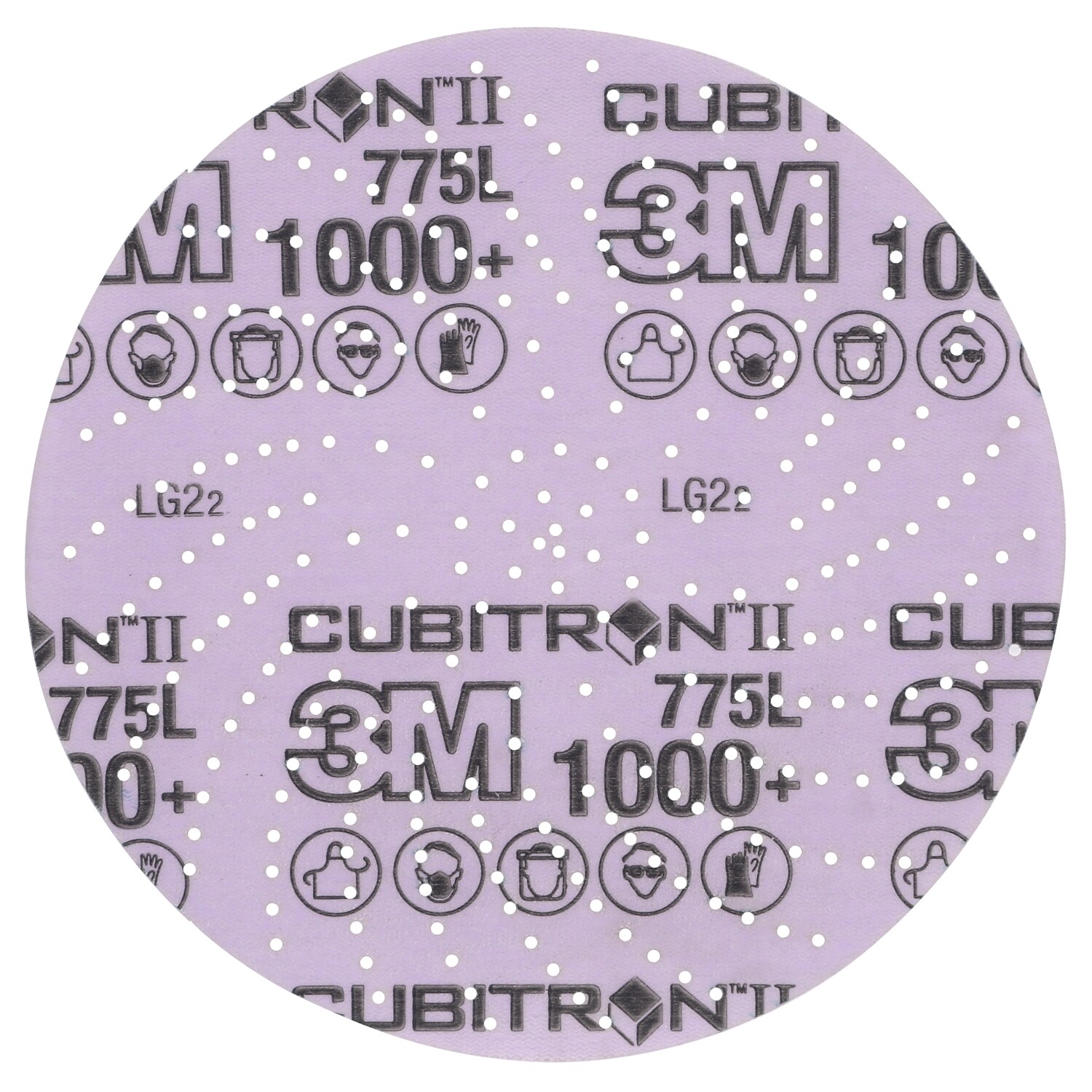 7100383698 - 3M Xtract Cubitron II Film Disc 775L, 1000+ 3MIL, 6 in x NH, Die 600LG, 50/Carton, 250 ea/Case