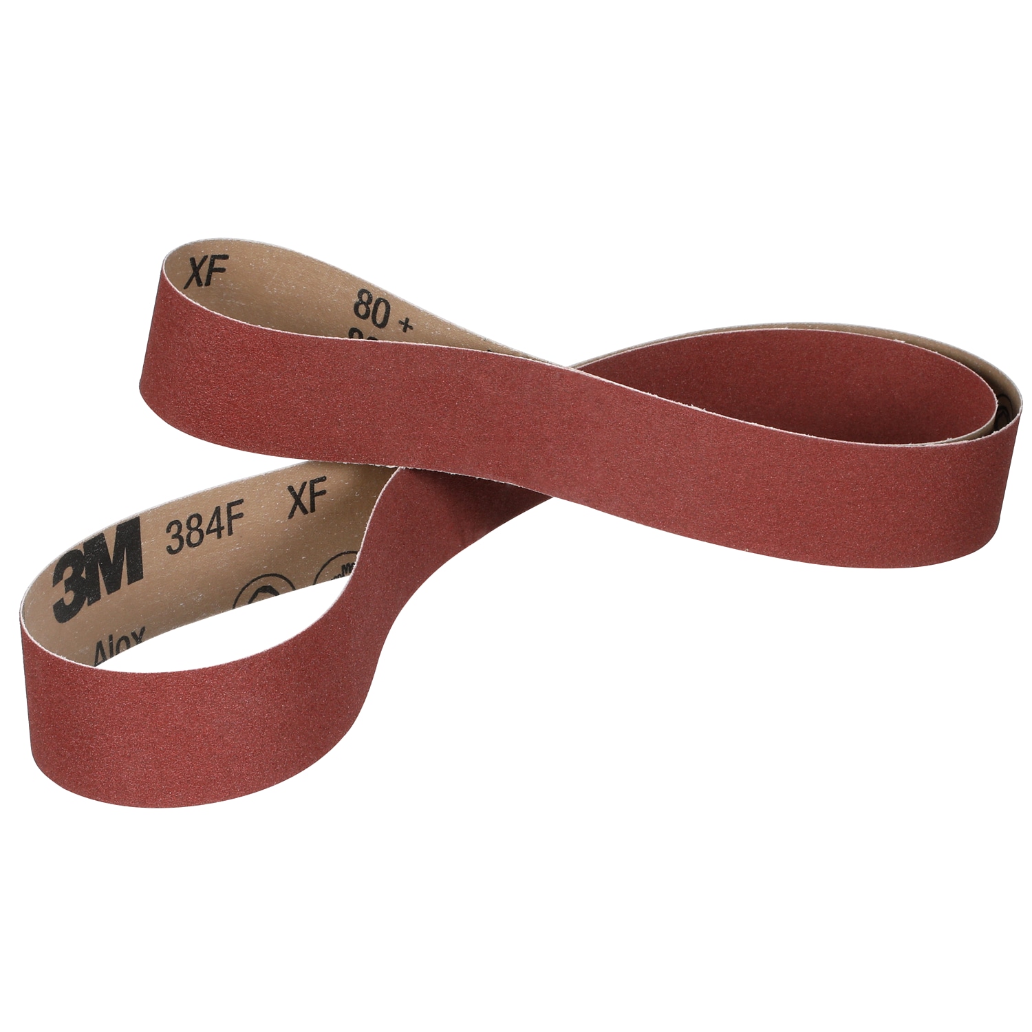 7100405819 - 3M Cloth Belt 384F, 80+ XF-weight, 2 in x 72 in, Film-lok, Single-flex, 5 ea/Case, Special Packaging