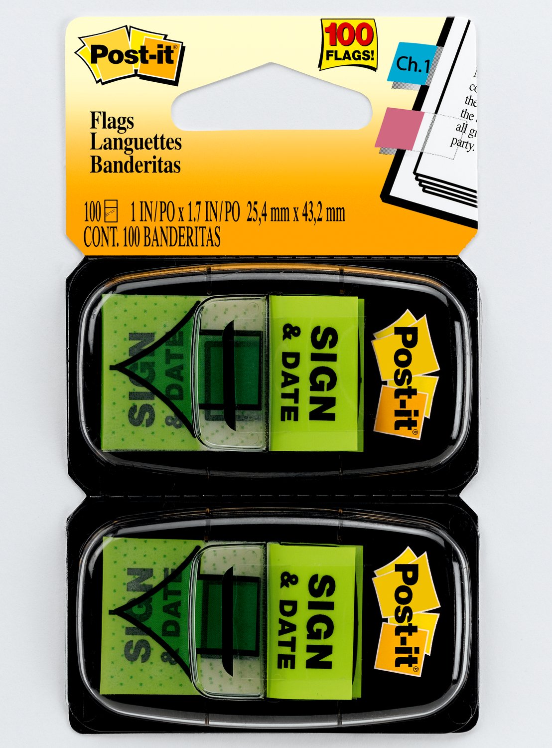 7100113828 - Post-it Flags 680-SD2, 1 in x 1.719 in